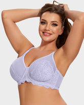 Sujetador Minimizer de Encaje con Cobertura Total - Morado